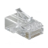 Pack 100 Fichas RJ45 CAT5E UTP PULL-THROUGH | Instalación Rápida