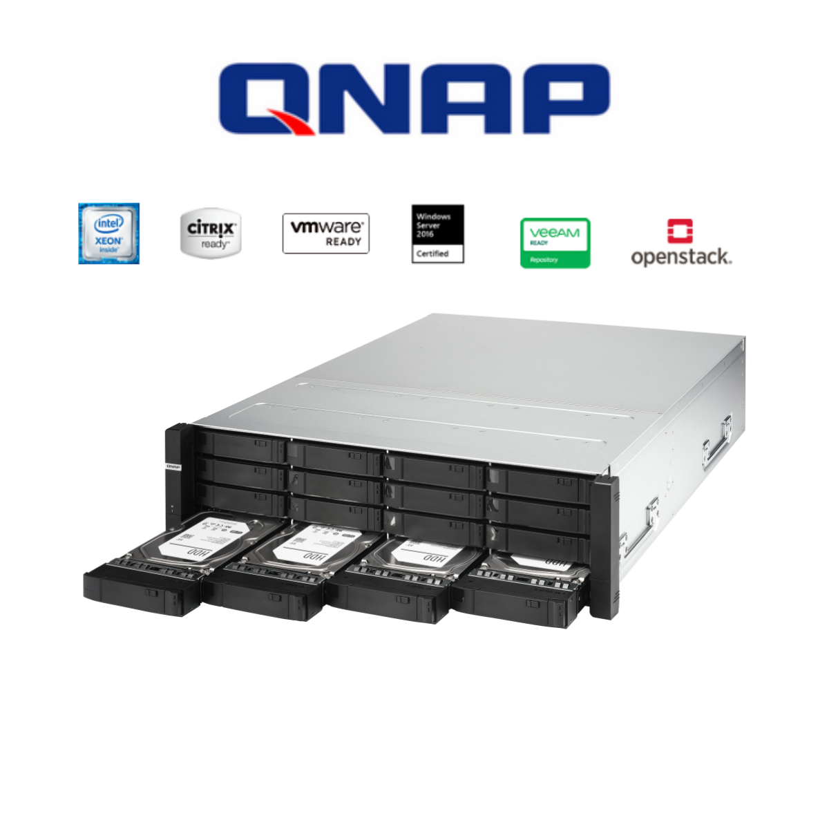 NAS QNAP ZFS 3U DUAL CONTROLLER de 16 BAHIAS (SI) 