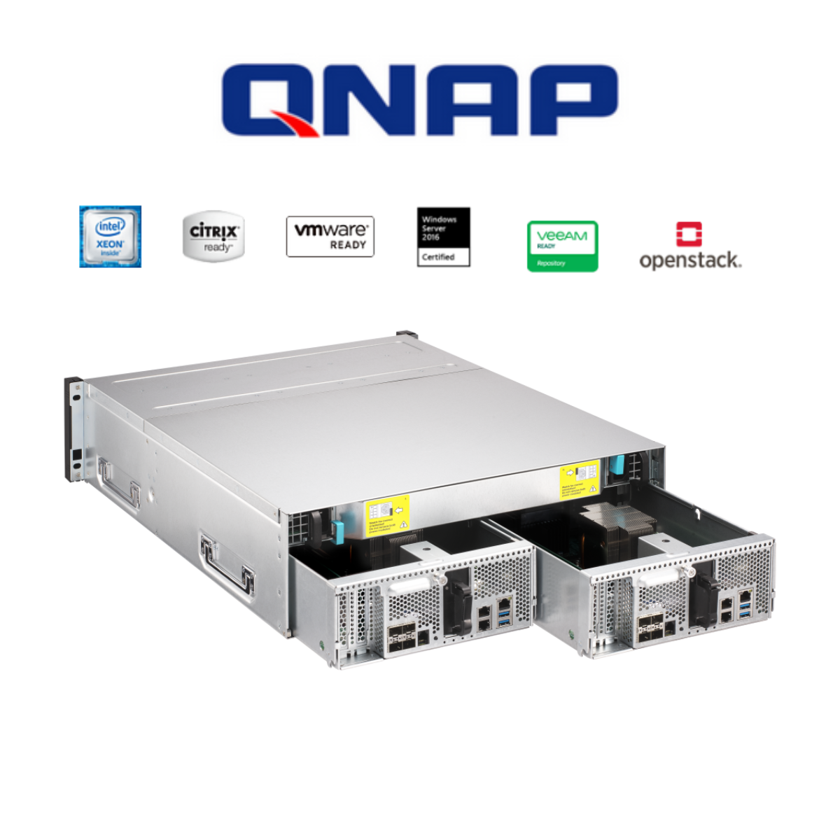 NAS QNAP ZFS 3U DUAL CONTROLLER de 16 BAHIAS (SI) 