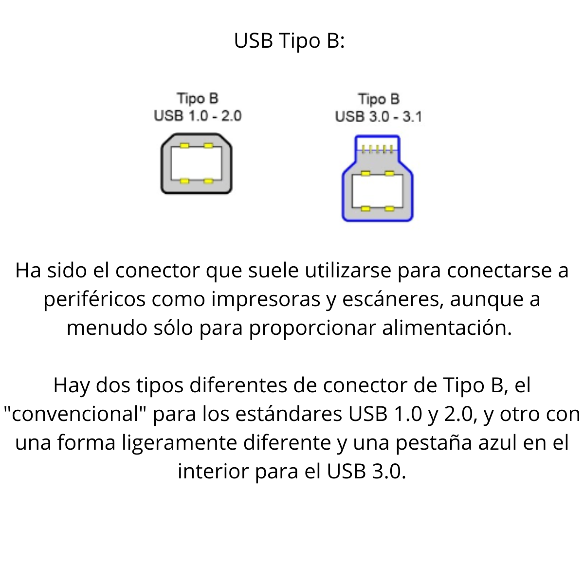 Tipos y Modelos de Conectores USB (SI)