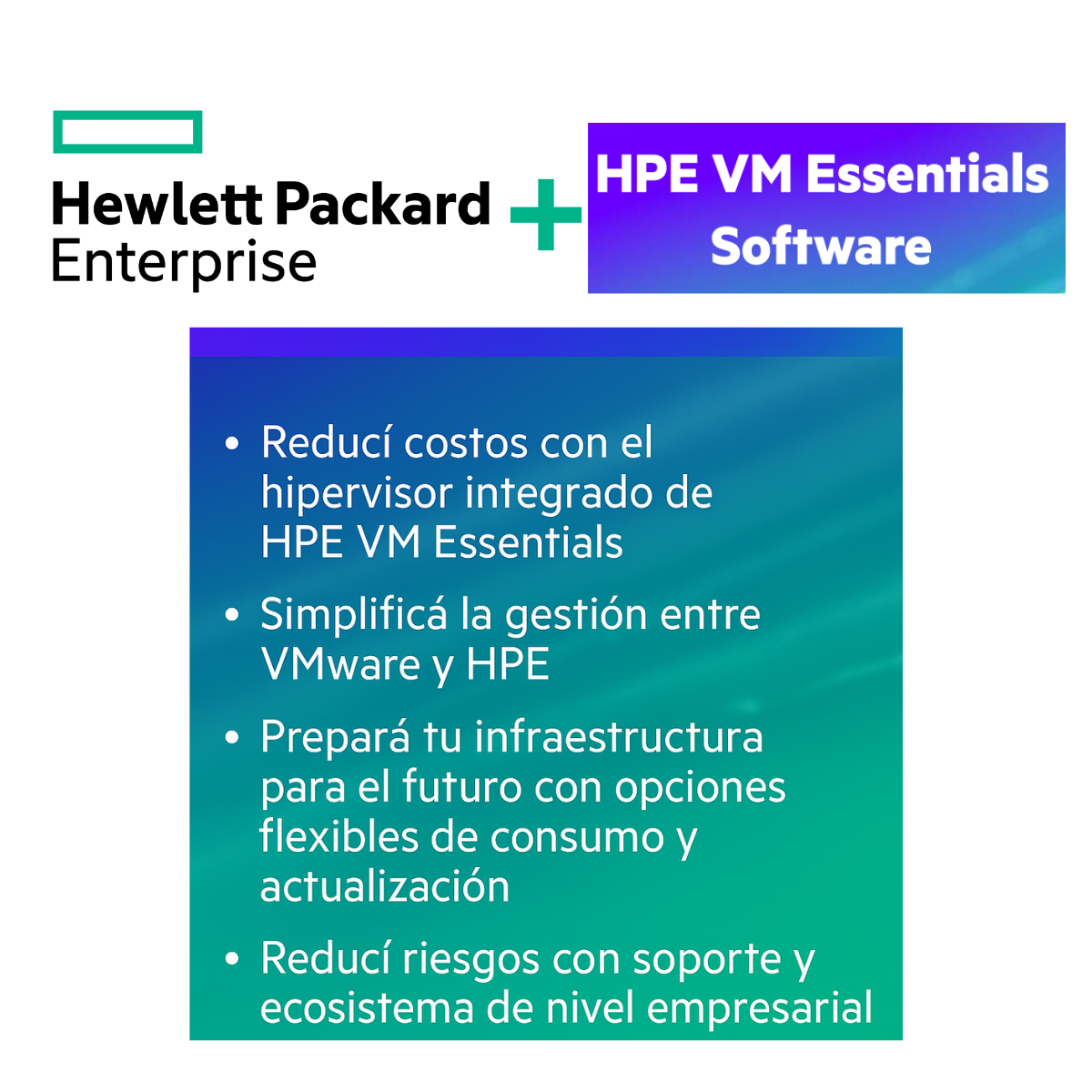 HPE DL360 G10+ -16 cores 64GB 2 x 960 GB SSD Redundante + VM Essential (SI)