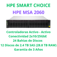 HPE MSA 2060 SFF iSCSI  SMART CHOICE - P79248-B25 (SI)