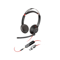 Headset Poly Blackwire DUO 5220 + 3,5 mm y USB-C_A (SI)