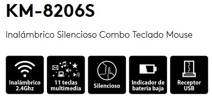 TEC+MOUSE WIRELESS GENIUS KM-8206S SILENCIOSO
