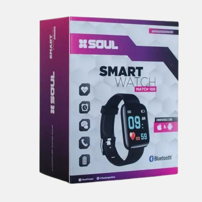 Reloj Smartwach SOUL MATCH 100 (SW64) NEGRO