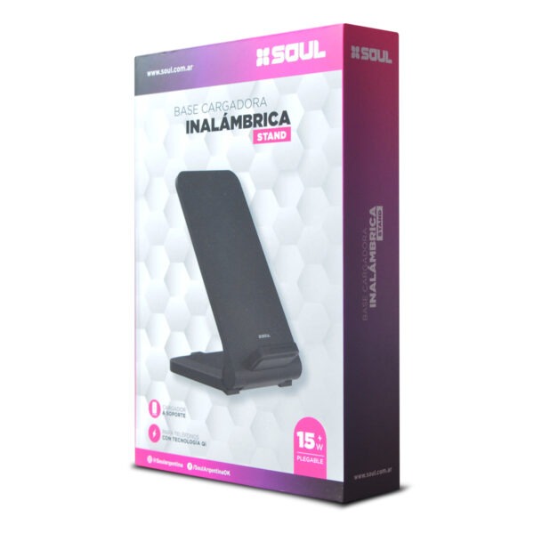 Carg. Inalambrico S100 Stand Plegable 15W Negro