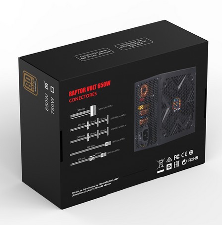 Fuente Raptor Volt 650W 80 Plus Bronze 