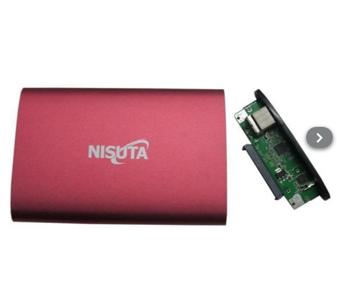 GAVETA METALICA EXTERNA POR USB 3.0 PARA DISCO SATA 2,5 EN COLOR ROJO Y AZUL