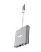 Adaptador Para Macbook Pro Adaptador Vga Usb C Usb3.0 Hub Color Gris