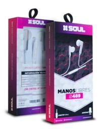 MANOS LIBRES S489 PLATEADO, 3.5MM