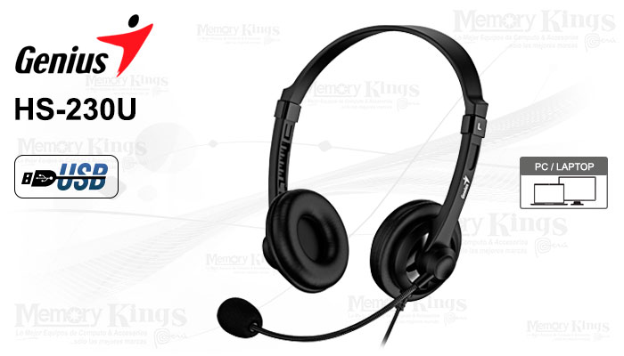 AURICULARES + MIC GENIUS HS-230U USB- TIPO C