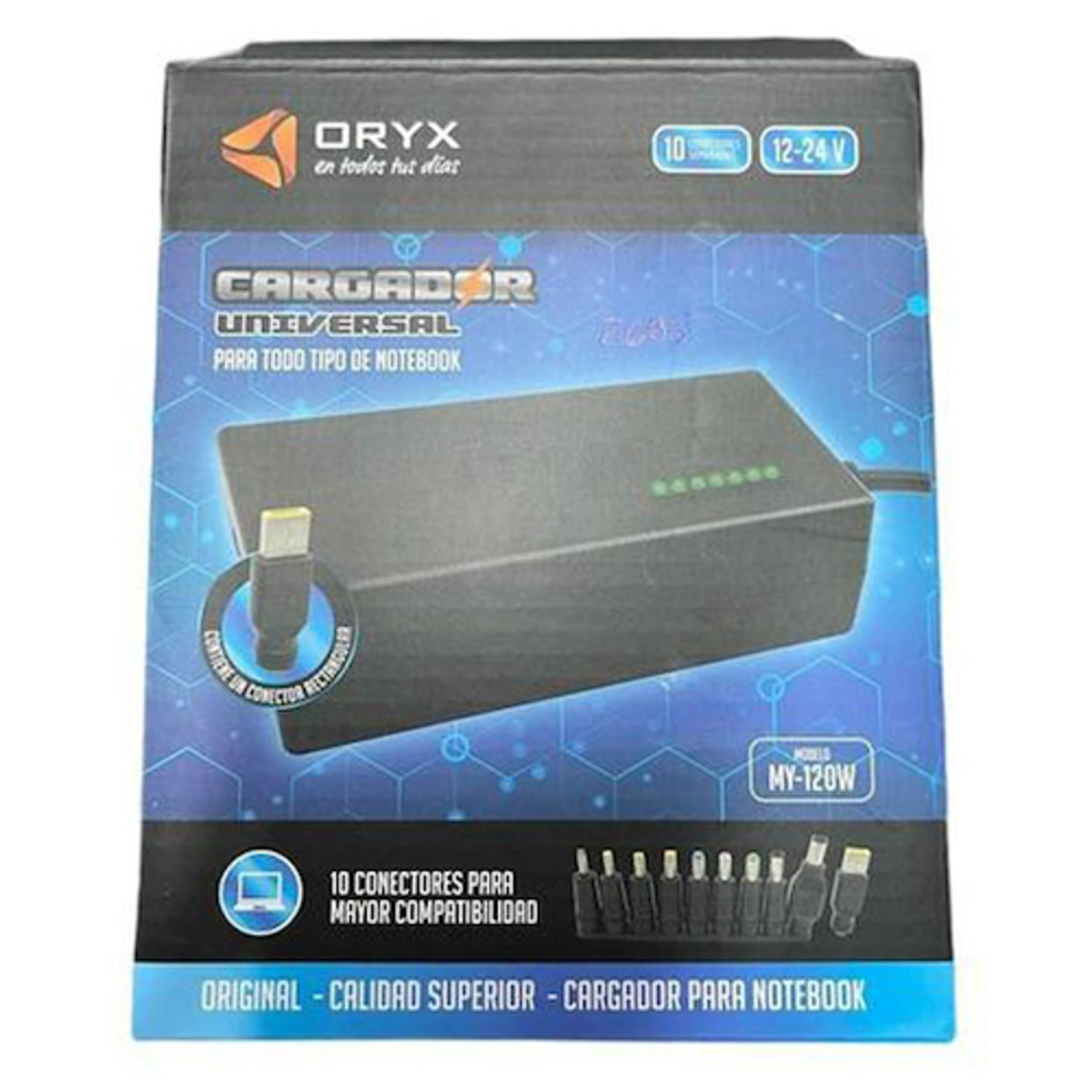 CARGADOR UNIVERSAL PARA NOTEBOOK ORYX MY-120W