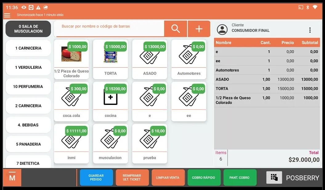 PUNTO DE VENTA POSBERRY FALCON 1 + SISTEMA DE FACTURACION