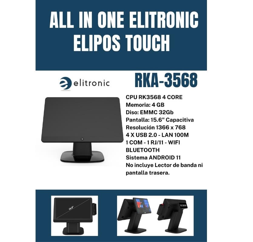 PC ALL IN ONE ELITRONIC ELIPOS ANDROID PANTALLA 15.6