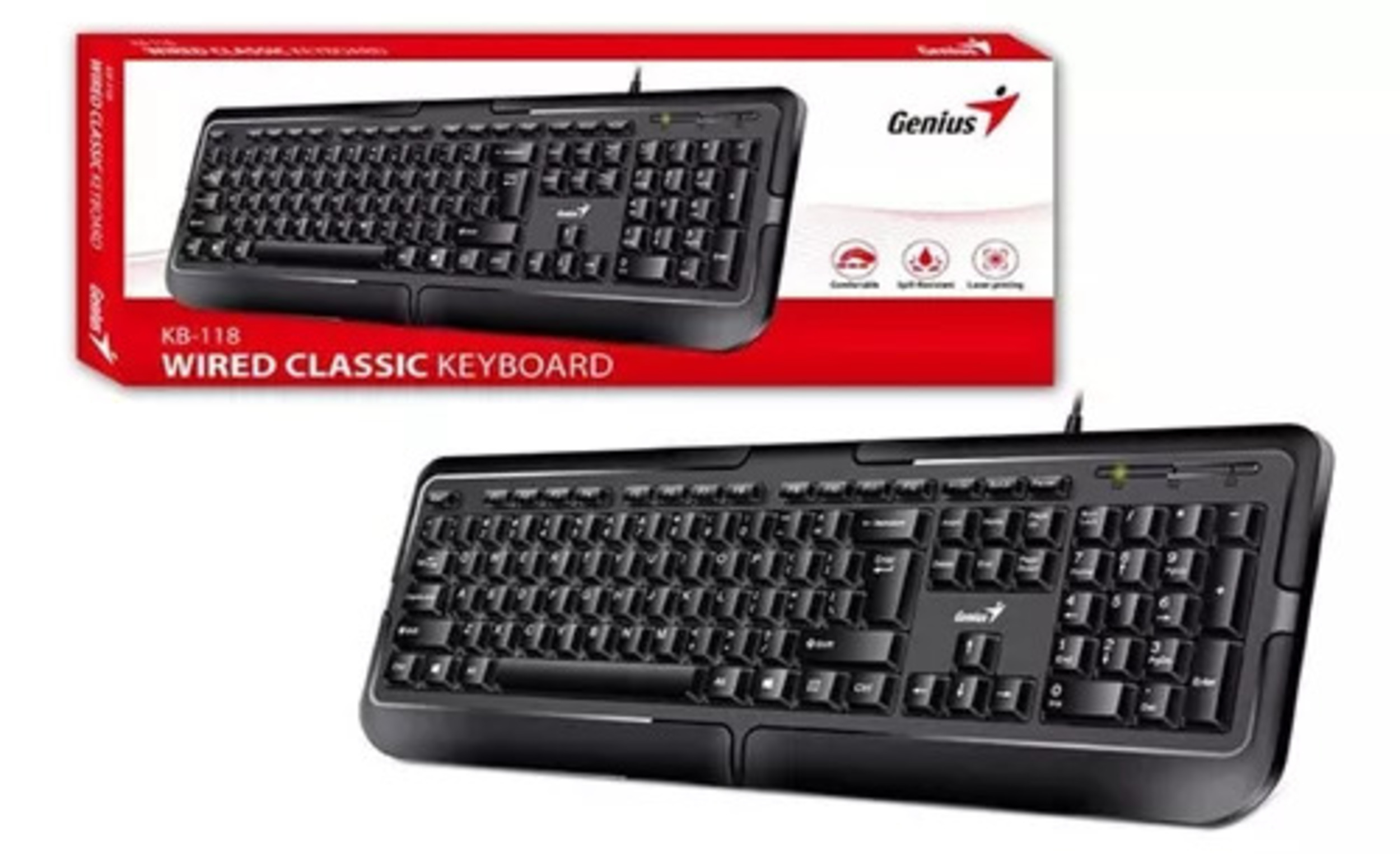 TECLADO GENIUS KB-118 II USB BLACK