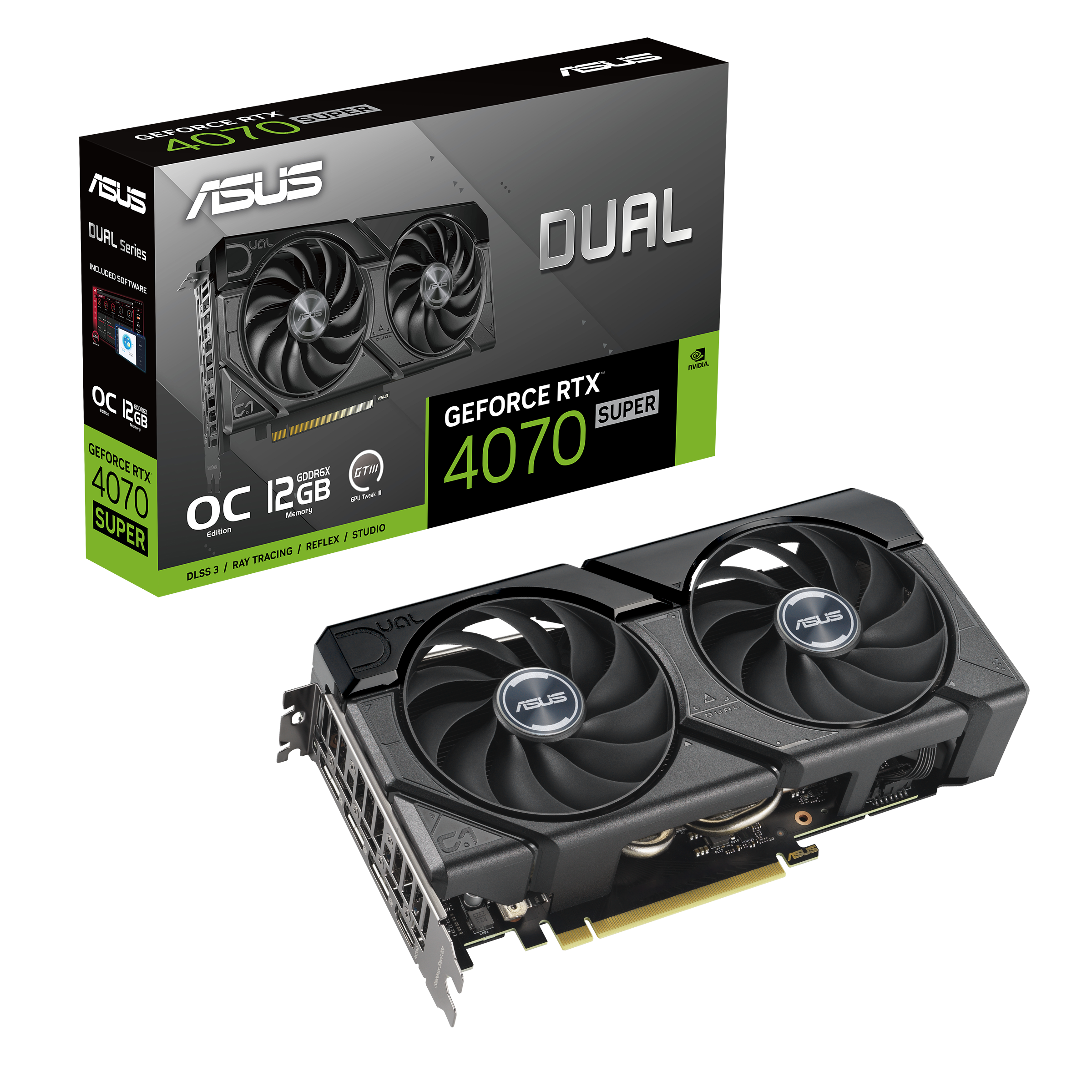 PLACA DE VIDEO ASUS 12GB RTX 4070 SUPER DUAL EVO 