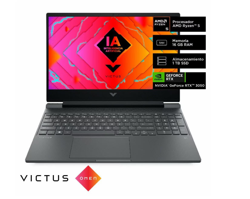 Notebook HP Gamer Victus AMD Ryzen 5-8645 16GB 1TB SSD 15