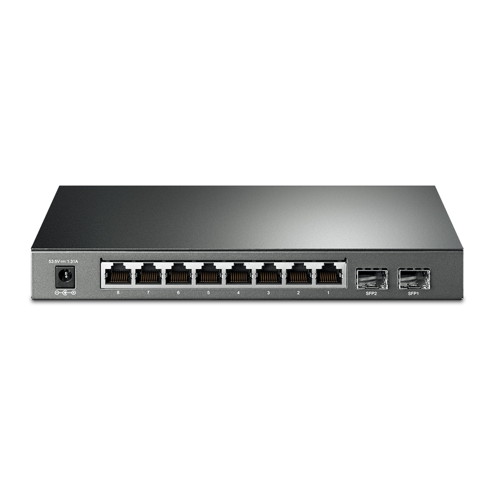 TP-LINK SWITCH SMART GIGA 8PPOE+ 60 WATS + 2 PUERTOS SFP 1 GB TL-SG2210P