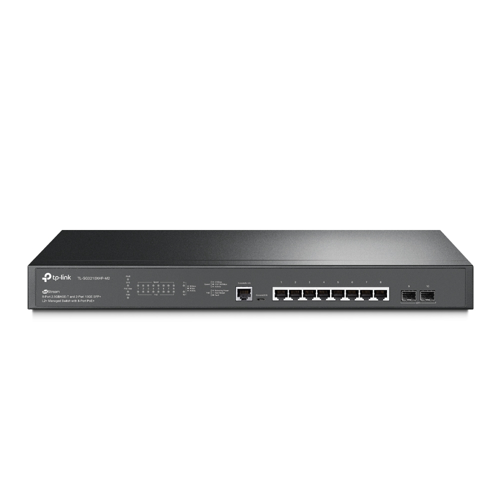 TP-LINK SWITCH 8 PORT POE+ 2.5G 2X10GB SG3210XHP-M2