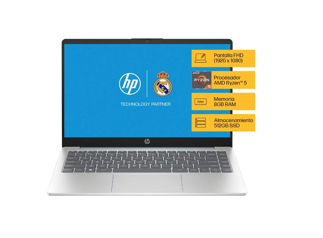 Notebook HP AMD Ryzen™ 5 8GB 512GB SSD  14