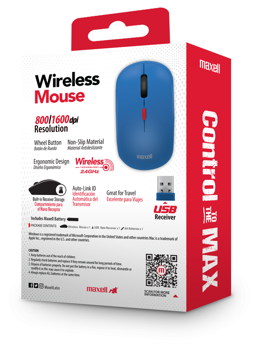 MOUSE INALÁMBRICO MOWL-100 CELESTE