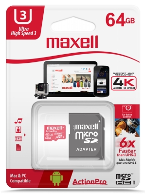 MEMORIA MICROSD 64 GB SDHC CLASE 10 CON ADAPTADOR SD