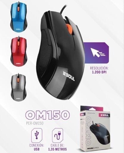 MOUSE USB OFFICE OM150 NEGRO