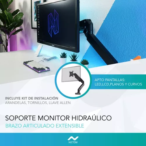 Soporte Tv Led Lcd Monitor Con Brazos Vesa 75x75 100x100