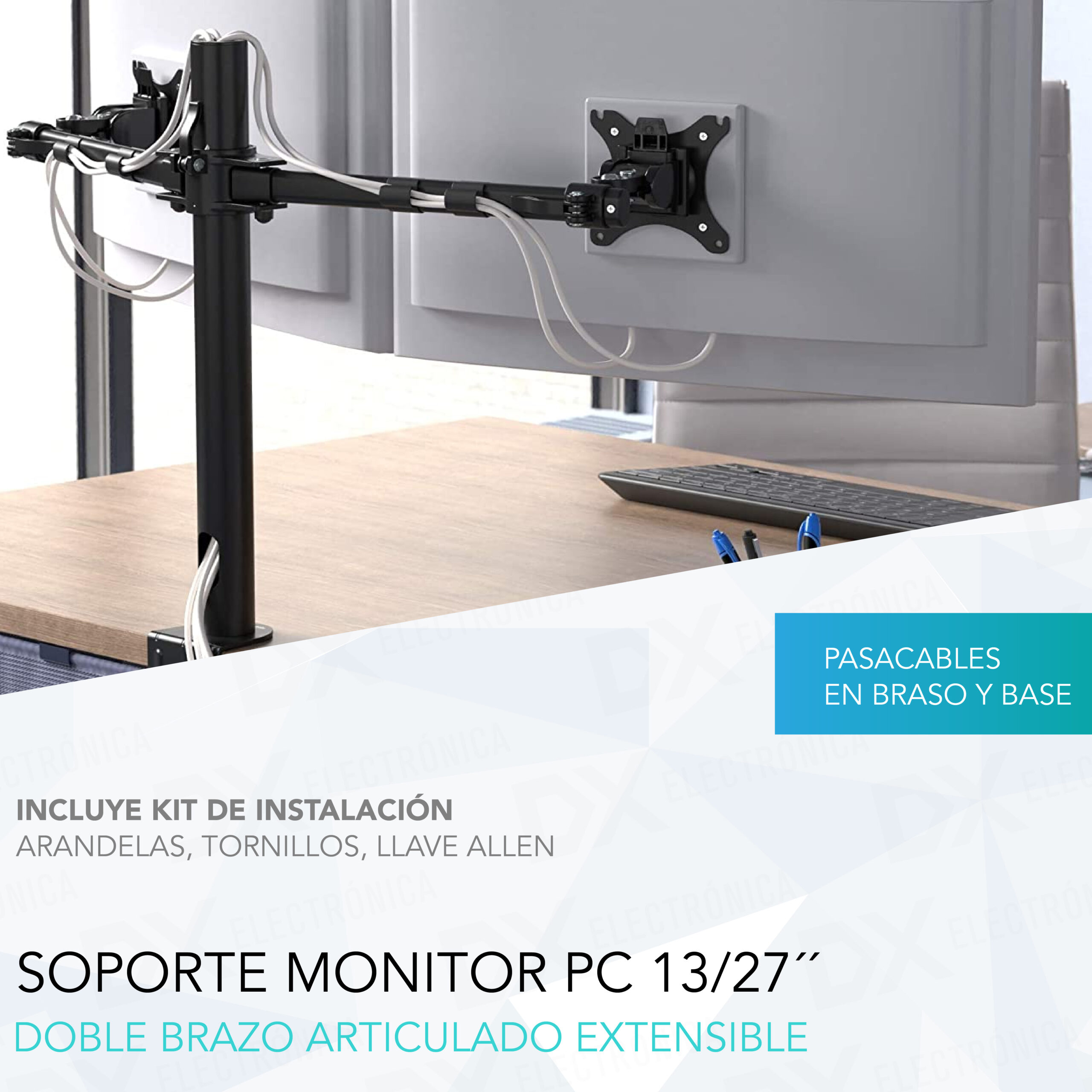 Soporte Monitor 13 a 27 - Articulado - Esquina Mesa