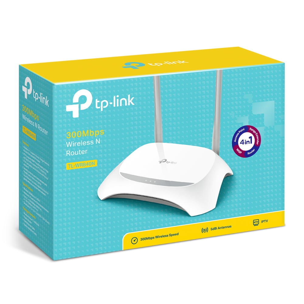 ROUTER 4P TP-LINK WR840N 11N 300MBPS 2X5DBI