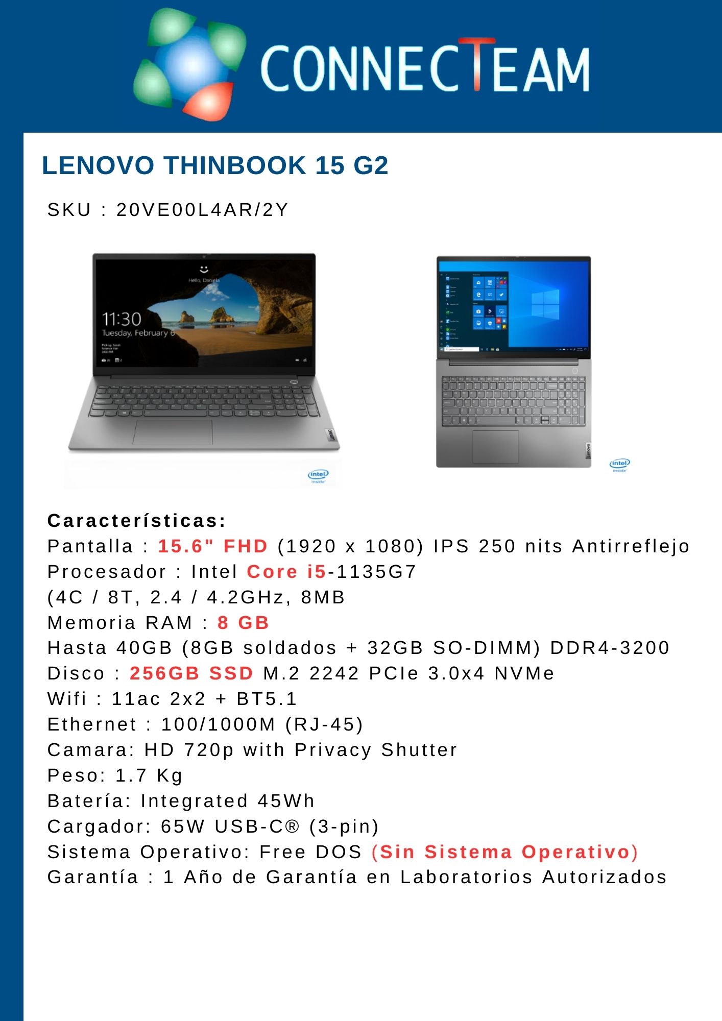 Thinbook 15 G2 ITL - 15.6