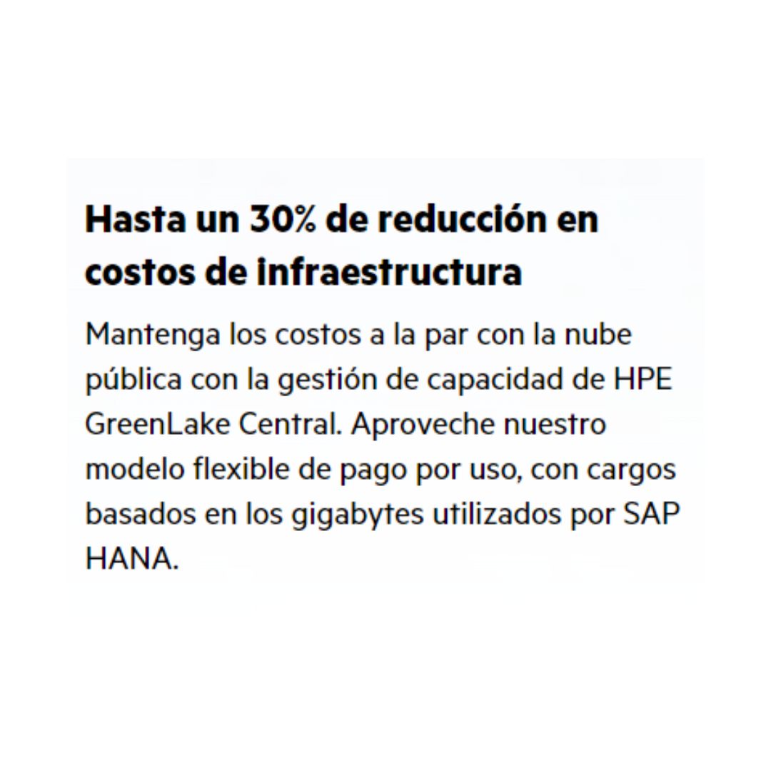 HPE GreenLake para SAP HANA (SI)