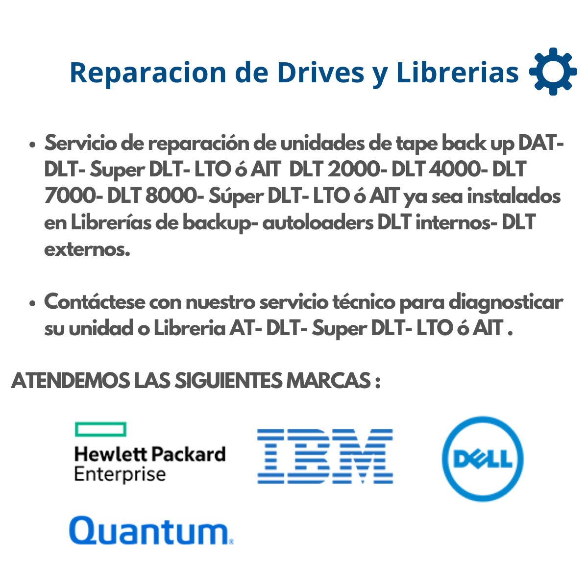 Reparaciones de Tape Backup (SI)