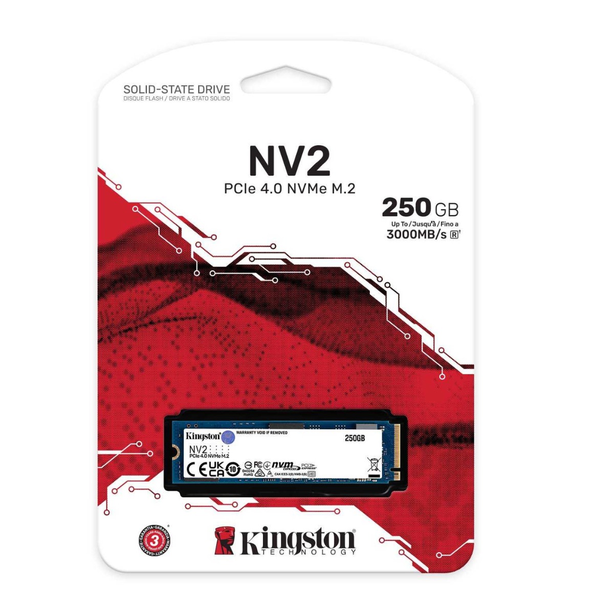SSD M.2 250GB NVME Kingston NV2 PCIE