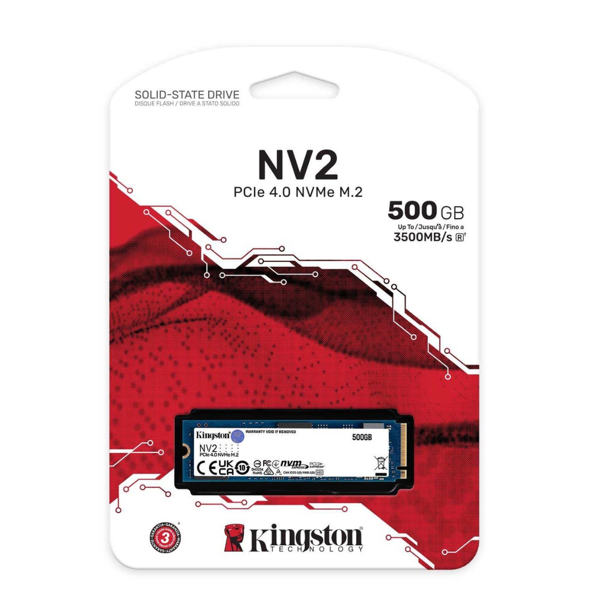SSD 500GB M.2 NVME Kingston NV2 PCIE