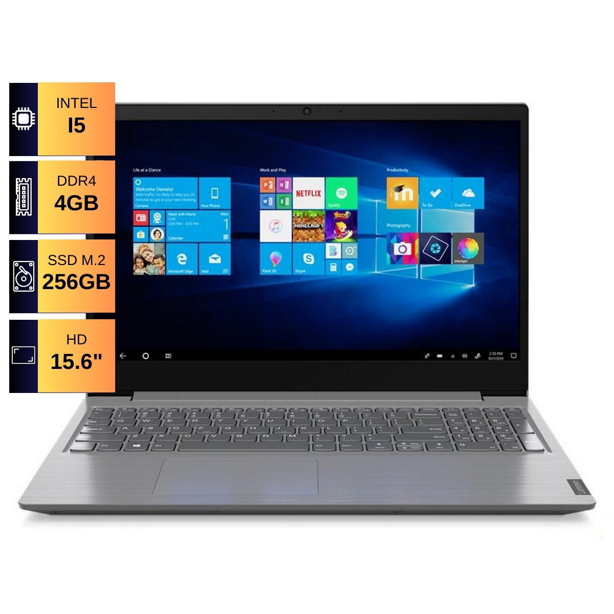 Notebook Lenovo V15 Intel Core i5-1035G1 4GB RAM 256GB SSD 15.6