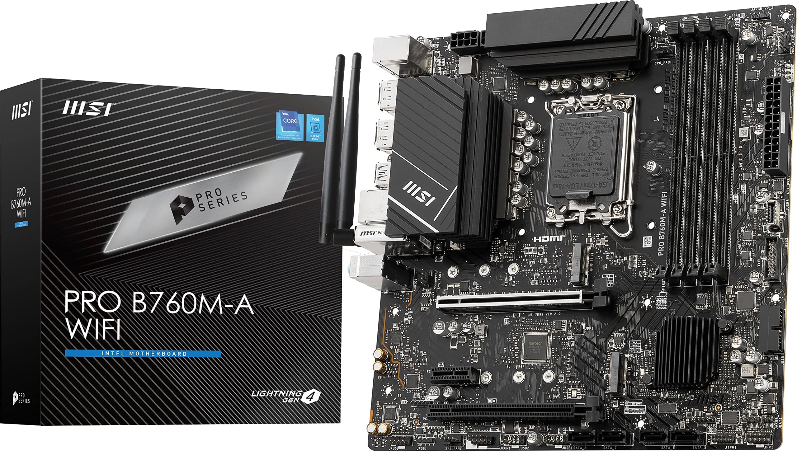 Motherboard Msi Pro B760m-a Wifi Lga1700 Ddr5